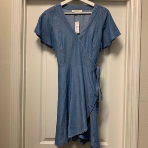 Loft Denim Wrap Dress NWT size 4